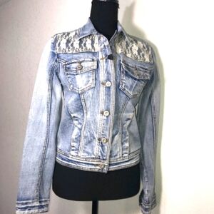 Zanadi Jean Jacket with Lace Inserts